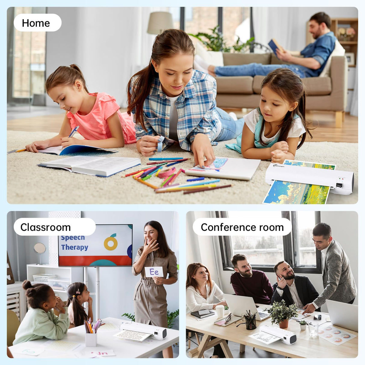 Buyounger Laminator Machine with 10 Laminating Sheets, 9 Inch Laminator Hot & Cold for A4/A5/A6, Thermal Laminating Machine for Home School Office Buyounger