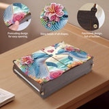 MVVMTOP Diamond Painting Kit Wooden Storage Box, Dolphin DIY Special Shaped Diamond Flip Cover Wooden Money Box, Handmade Art Desktop Decorations Birthday Gifts for Friends MVVMTOP