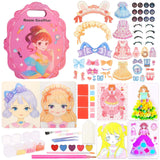 7 in 1 Princess Art Craft Kits, DIY Makeup Activity Book for Kids, Foil Art & Diamond Painting, Crafts for Kids Ages 4-8 Reem Geafftar