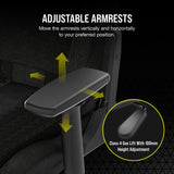 Corsair TC100 Relaxed Gaming Chair - Fabric - Racing-Inspired Design - Lumbar Pillow - Detachable Memory Foam Neck Pillow - Adjustable Seat Height - Adjustable Armrests - Black Corsair