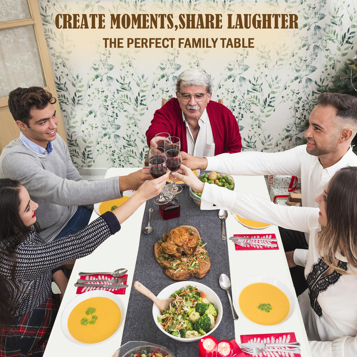 Linkriseed 6FT Folding Picnic Table for Outdoor, Portable, Foldable Table for Camping, Parties, with Carrying Handle (White, 1 Pack) Linkriseed