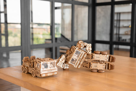 Wood Trick Timbertron Robot & Truck 3D Wooden Puzzles for Adults and Kids to Build - Rides up to 9 ft - Wooden Models Engineering DIY Project Mechanical 3D Puzzles Model Kits for Adults Wood Trick