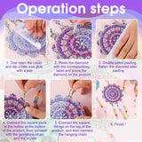 Macarrie 3 Pack Rhinestone Painting Suncatcher Wind Chime Double Sided Crystal Rhinestone Painting Hanging Ornament Flower Shape Suncatcher Kit for Adults DIY Window Home Garden(Fresh Style) Macarrie