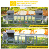 Aivituvin Chicken Coop Expandable Chicken House with Wheel Large Hen House Movable Poultry Cage, Easy Combination with Second Coop Aivituvin