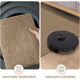 KOZYFLY Boho Rugs for Entryway 3x5 ft Washable Area Rug Non Slip Rubber Backed Entry Rug Woven Indoor Door Mat Cotton Kitchen Rugs Floor Carpet for Entryway, Foyer, Backdoor, Tan/Orange/Brown KOZYFLY