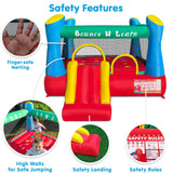 Funormous Educational Inflatable Bouncy House for Kids Outdoor Jump 'n Slide Bounce House with Blower Included for Kids Ages 3-8 Funormous