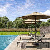 EAST OAK Textilene Outdoor Chaise Lounge, 2024 Aluminum Patio Lounge Chairs with Side Table, 5-Positions Adjustable Lounge Chaise for Outside, Recliner Chair for Pool, Beach, Backyard, Porch, Lawn EAST OAK
