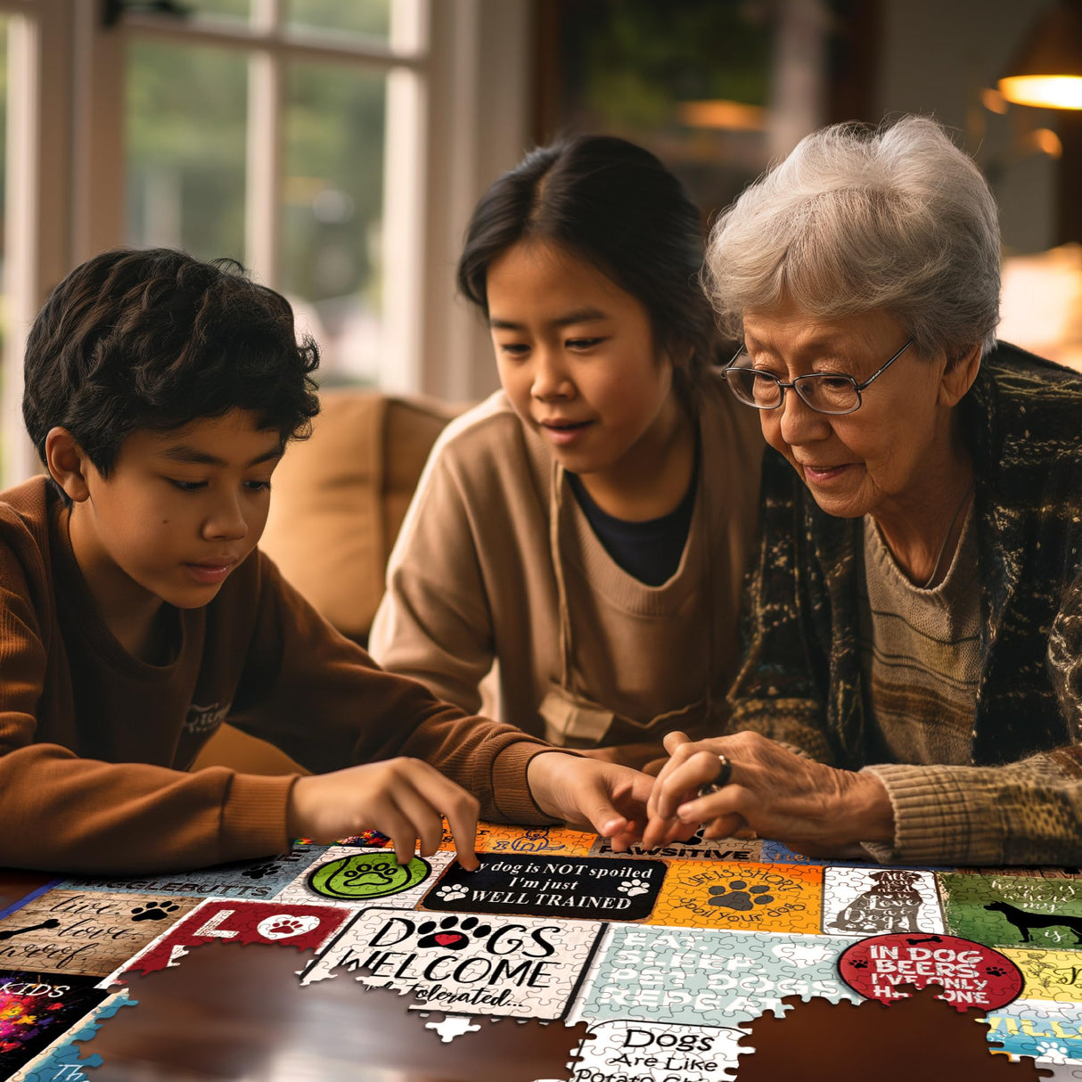 White Mountain Puzzles - I Love Dogs - 1000 Piece Jigsaw Puzzle for Adults & Kids - Fun Family Activity - 24"x30" White Mountain