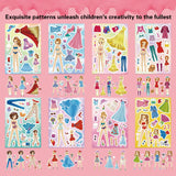 Stickers for Kids, 24 Sheets Dress Up Stickers for Girls, Make Your Own Fairy Princess Sticker, Birthday Party Favor, Classroom Rewards, Art Craft DUJAA