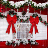LAMPHOME(48in 126LED Red Lighted Christmas Large Bow, Wreaths Bows with Lights Christmas Tree Garland Ornament for Xmas Party Accessories Crafts Decor Indoor Outdoor LAMPHOME