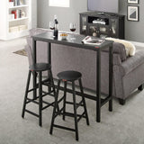 Sturdy Black High Top Bar Table by Mr IRONSTONE - Sleek Design for Narrow Spaces Mr IRONSTONE