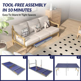 Zevemomo Portable Table Tennis Table, 6FT Mid-Size Foldable Ping Pong Game Set for Indoor/Outdoor, Ping Pong Table Top with Net, 2 Paddles and 3 Balls, Table Tennis Set 10 Minute Quick & Easy Assembly Zevemomo