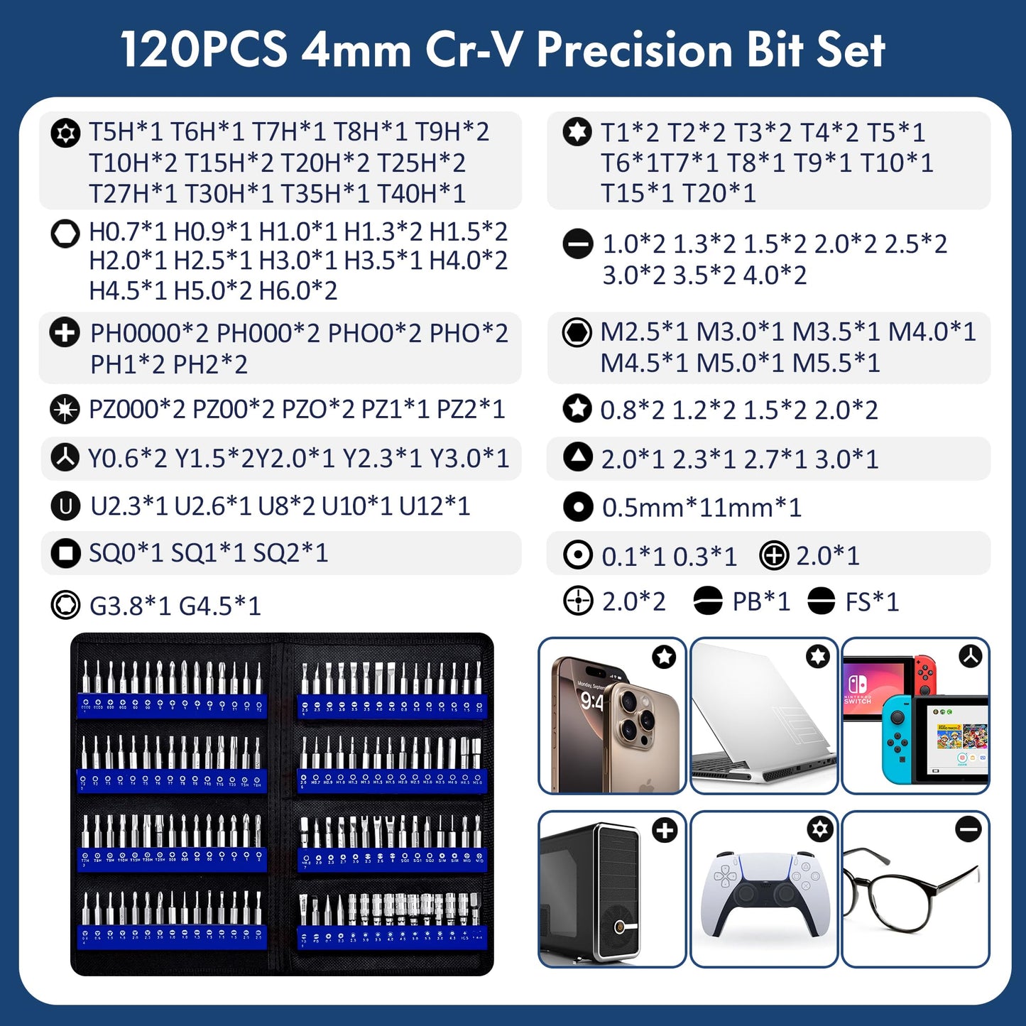 XOOL 200 in 1 Precision Screwdriver Kit, Electronics Repair Tool Magnetic Driver Kit with 164 Bits, Flexible Shaft, Extension Rod for Computer, iPhone, Laptop, PC, PS4, Xbox, Nintendo - WoodArtSupply