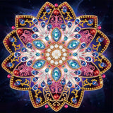 MVVMTOP Mandala Diamond Painting Art Kit, DIY Flower 5D Diamond Painting Special Shape Drills Diamond Painting Mosaic Making Craft, Suitable for Home Wall Decor Art Handmade Gift, AT135 MVVMTOP