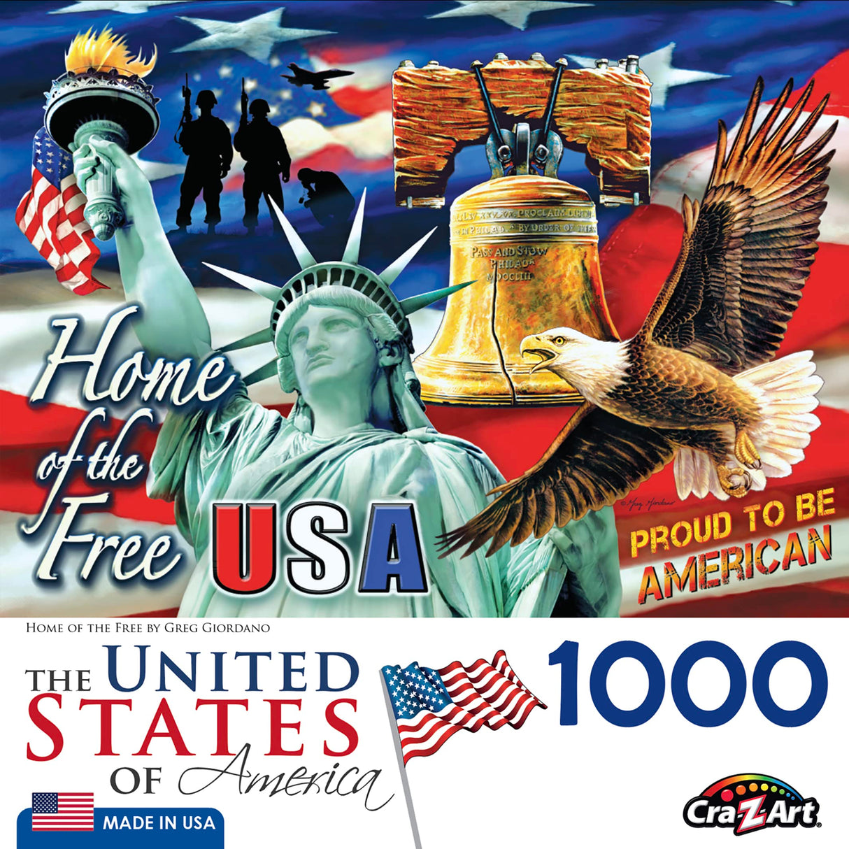 RoseArt - USA - Home of The Free - 1000 Piece Jigsaw Puzzle for Adults RoseArt