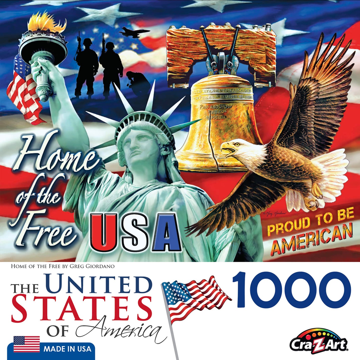 RoseArt - USA - Home of The Free - 1000 Piece Jigsaw Puzzle for Adults