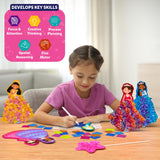 Skillmatics Poke-in Art - Magical Princesses, Mess-Free Fun for Kids, DIY Wood Craft Kits, Creative Activity, Gifts for Girls & Boys Ages 4, 5, 6, 7, 8, 9 Skillmatics
