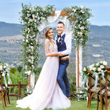 Giantex 7FT Wood Garden Arbor Trellis, Wooden Wedding Arch for Ceremony Party, Outdoor Archway Pergola for Climbing Plants, Pathway, Yard, Garden Decor, Easy Assembly (Honey Brown, 55''W x 85''H) Giantex