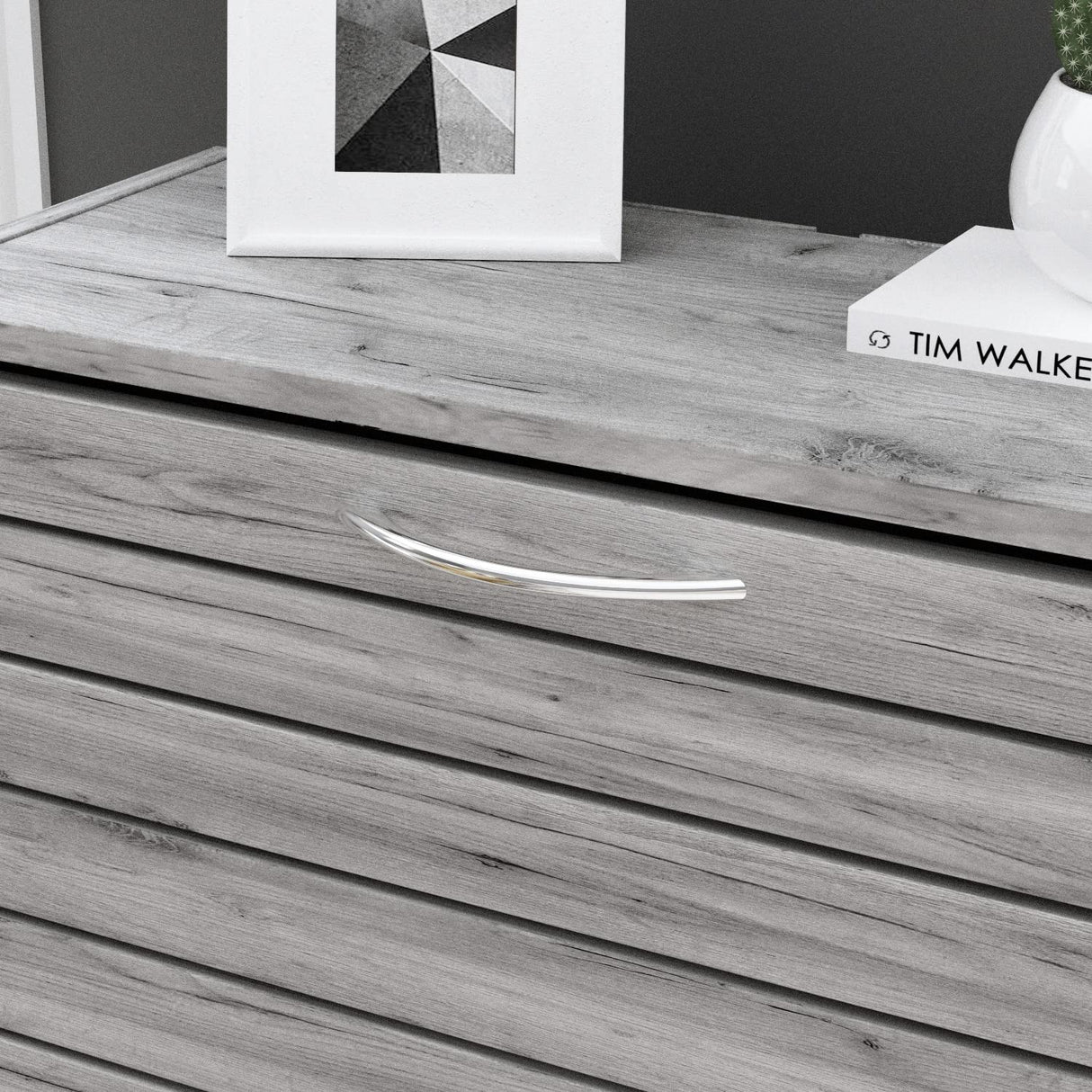 Homsee 3-Drawer Shoe Storage Cabinet with Louver Doors, 3-Tier Wood Shoe Rack Storage Organizer for Entryway, Grey (22.4”L x 9.4”W x 42.3”H) Homsee