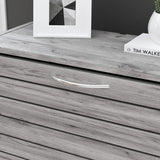 Homsee 3-Drawer Shoe Storage Cabinet with Louver Doors, 3-Tier Wood Shoe Rack Storage Organizer for Entryway, Grey (22.4”L x 9.4”W x 42.3”H) Homsee