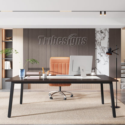 Tribesigns 6.56 FT Conference Table, 78.74-Inch Large Meeting Table for 8-10 People, Rectangle Office Conference Room Table, Business Seminar Table for Office Meeting Conference Room - WoodArtSupply