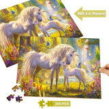 RANSUNN Puzzles for Kids Ages 6-8 8-10 - Unicorn and Foal, 200 Piece Puzzles for Kids, Learning Educational Jigsaw Puzzles Toys Gifts for 6 7 8 9 10 Year Old RANSUNN