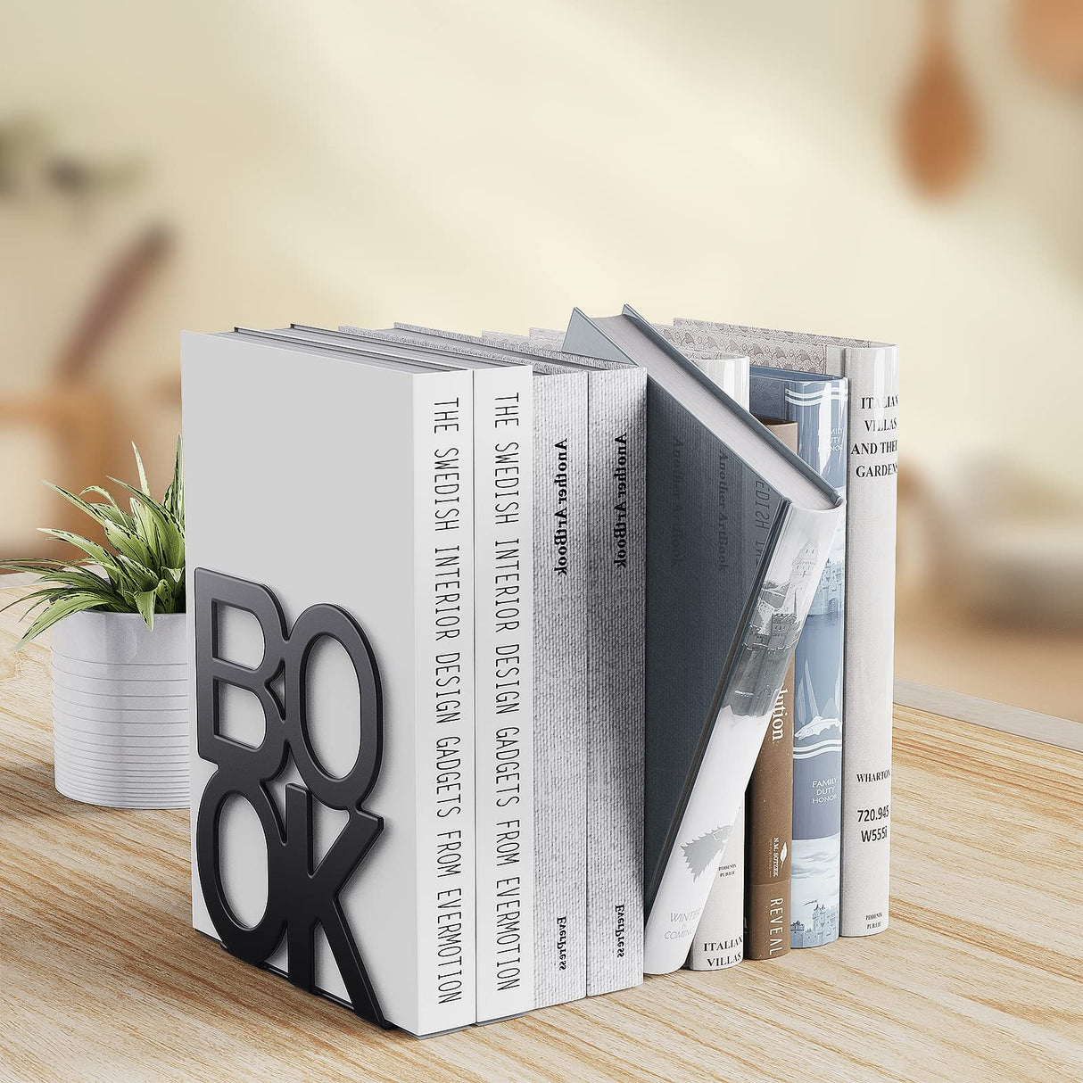 Book Ends,BookEnds Supports for Bookrack Desk,Bookend are Used for Books, Unique Appearance Design,Heavy Duty shikaman