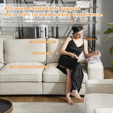 COOSLEEP 3 Seater Sofa Couch with Storage Layer, Removable and Washable Cushion Cover, Modern Sofa-100 Sofa with Solid Frame up to 1200Lbs, Couches for Living Room, Beige Chenille COOSLEEP HOME