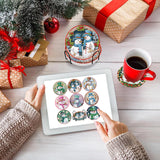 8 Pcs Christmas Diamond Painting Coasters Kits with Holder,DIY Snowman Diamond Art Coaster Kits for Adults & Kids,Paint with Diamonds Coasters Craft Supplies for Holiday Decor Gifts Apcufir