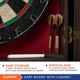 Rally and Roar Dartboard Cabinet, Small, Brown Rally and Roar