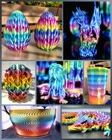 SUNLU Silk Rainbow PLA Filament, Multicolor Silk 3D Printer Filament 1.75mm +/- 0.02mm, Fast Color Change Each 8 Meters, 330 Meters, 1kg/2.2lbs, Silk Rainbow Filament(Lilac-Violet) SUNLU