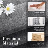 CHYMSUN 87" Modern Sofa, Comfy Sofa Couch w/Extra Deep Seats, 2/3 Seater Couches w/USB Charging Ports & Side Pockets, Sleeper Sofas for Living Room, Apartment, Office (Grey Chenille) CHYMSUN