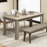 Giantex Large Farmhouse Dining Table - 63" L x 31.5" W x 30" H, 330LBS Capacity, Center Table for Living Room, Home Office, Kitchen, Dinette, Dinner, Oak Giantex