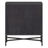 Henn&Hart Brighton Accent Cabinet, 28" Wide, Dark Gray Henn&Hart