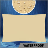 ShadeMart 14' x 14' Beige Square Waterproof Sun Shade Sail Canopy Awning, 95% UV Blockage & Water Resistant smTADS14, Outdoor Backyard Patio Garden Carport - We Make Custom Size ShadeMart