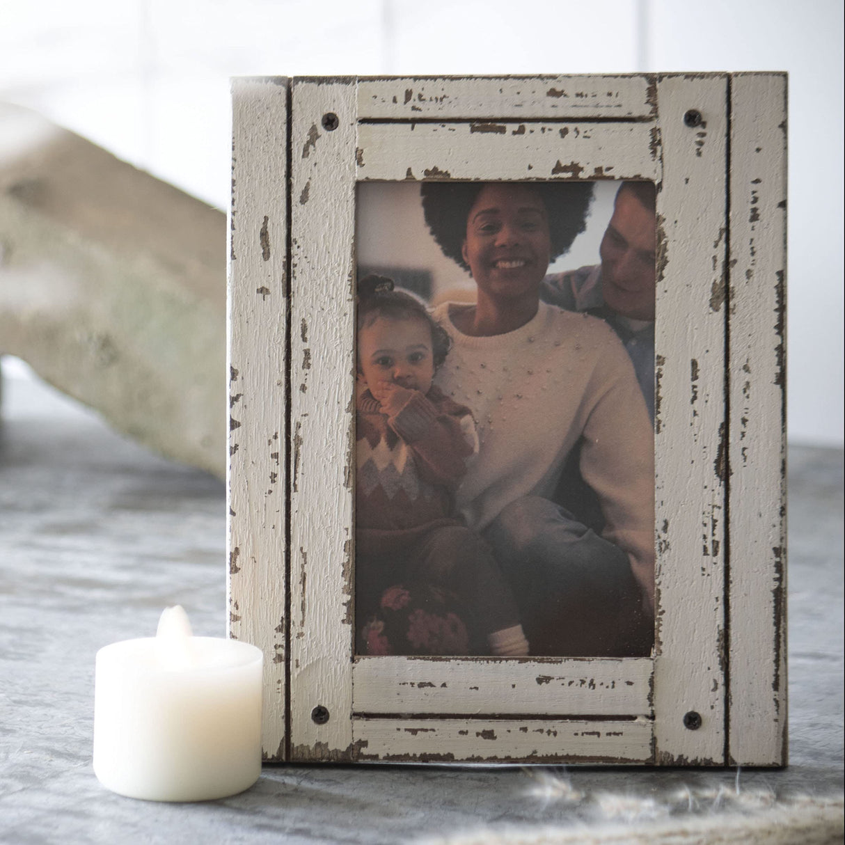Foreside Home & Garden FFRD06190 4X6 Heartland Photo Frame White Foreside Home & Garden