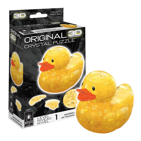 BePuzzled | Duck, Original 3D Crystal Puzzle, Engaging and Entertaining Unique Puzzle, Quack Your Way to Fun! Bepuzzled