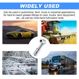 Wevdn 90 Degree Grease Coupler Adapter, Sturdy Steel Grease Coupler Adapter with Sleeves for Tight Spaces, Grease Gun Lubrication Tool for Car Farm Truck Industrial Use (Big Sleeve) Wevdn