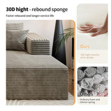 107.5" Cloud Modular Sectional Sofa Couch with L-Shape Chaise,Modern Minimalist Upholstered Couches for Living Room Bedroom,Deep Seat Corner Couch，No Assembly Required (Camel,Left Facing Chaise) Settab