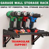 ULIBERMAGNET Garage Folding Storage Rack Shelves,100LB Metal Wall Mounted Adjustable Rail Shelf for Garage,Power Tools,Toolbox,Storage Shelves with Lip for Workshop Kitchen Office (2 Pack) ULIBERMAGNET