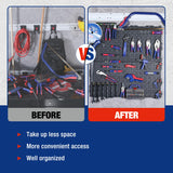 WORKPRO 60" Adjustable Workbench with 2 Pack Metal Pegboard, Rubber Wood Top Heavy-Duty Workstation, 2000 LBS Load Capacity Hardwood WORKPRO