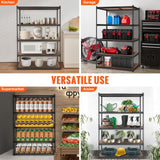 VEVOR Storage Shelves, 5-Tier Adjustable Storage Shelving Unit, 48" L x 24" W x 72" H Heavy Duty Garage Storage Shelves, Metal Shelves for Kitchen Pantry Basement Bathroom Laundry 2 Pack VEVOR