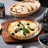 Sweejar Glass Pie Pan for Baking(2 pack), 7.5 Inches Round Baking Dish for Dinner, Non-Stick Pie Plate with Soft Wave Edge for Apple Pie, Pumpkin Pie, Pot Pies Sweejar