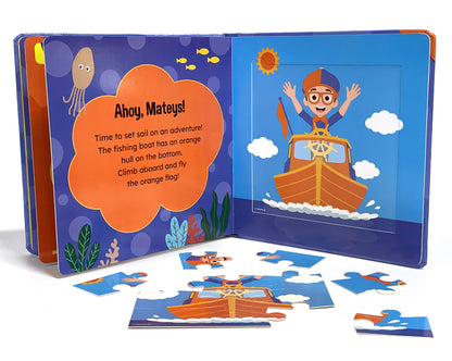 Blippi My First Puzzle Book - Jigsaw Puzzles for kids, 10-page board book, 5 puzzles to enjoy