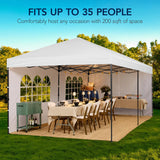 Best Choice Products 10x20 Party Tent, Heavy Duty Waterproof Large Outdoor Event Easy Pop Up Canopy Shelter w/Sidewalls, 1-Button Setup, Wheeled Case, Weight Bags - White Best Choice Products