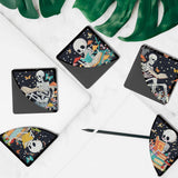 Skull Diamond Art Painting Bookmarks - 6 Pcs Mystical Boho Skull Diamond Art Bookmarks Kit for Adults, Halloween Skeleton Gem Painting Kits for Beginners Book Lover Gifts Sitsink