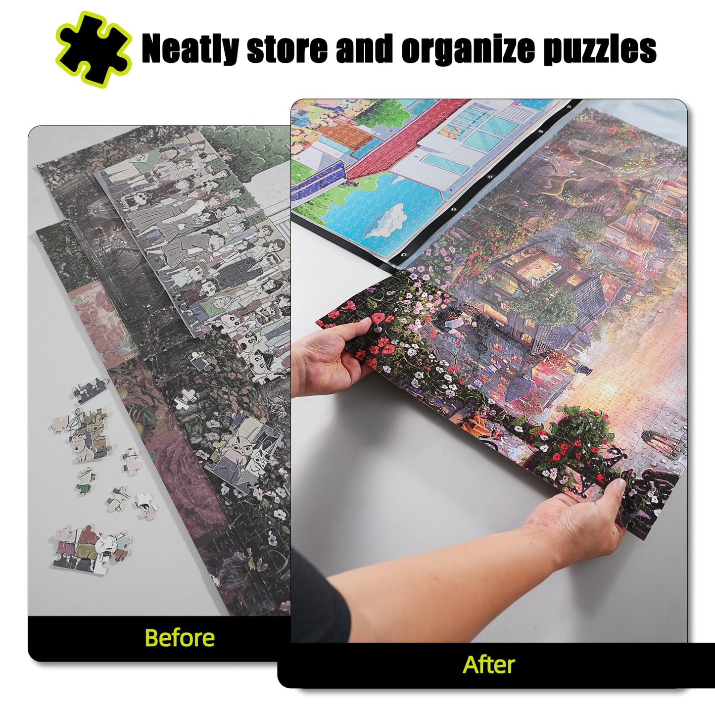 ALL4JIG Puzzle Storage Folder Keeper for Jigsaw Enthusiasts Puzzle Space-Saving Organizer Accessories for Adults Holds 20 Puzzles, HD Film Pockets