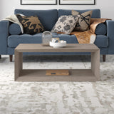 Henn&Hart Osmond Coffee Table, 48" Wide,Grey Henn&Hart