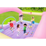 Easyair Large Bounce House Holds 6 Kids, 14.8 x 14.5 FT Inflatable Bouncer Jumper Slide with 650W Blower, Basketball Hoop, Throw Ball Game, Ball Pits (Pink, 177" L x 174" W x 94" H) EASYAIR