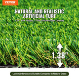 VEVOR Artifical Grass Turf, 6 x 10 ft Thick Grass Rug Indoor Outdoor, 1.38" Realistic Synthetic Grass Mat with Drainage Holes, Perfect for Patio Garden Lawn Home Backyard Dog Mats VEVOR